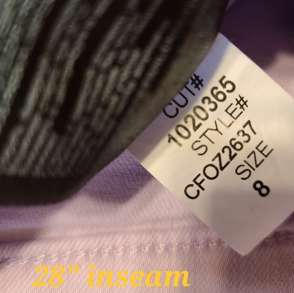 NYDJ Curves 360 Women's Size 8 28" Inseam Purple Slim Straight Ankle Stretch - Picture 7 of 7